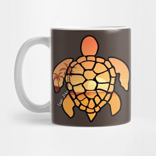 Love life orange sunset ocean view sea turtle Mug